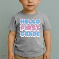 Hello First Grade Back To School Toddler T-Shirt thumb 2
