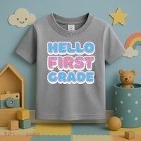 Hello First Grade Back To School Toddler T-Shirt thumb 3