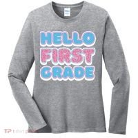 Hello First Grade Back To School Women's Long Sleeve Shirt thumb 0
