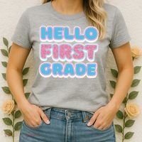 Hello First Grade Back To School Women's T-Shirt thumb 2