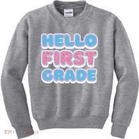 Hello First Grade Back To School Kids Sweatshirt thumb 0