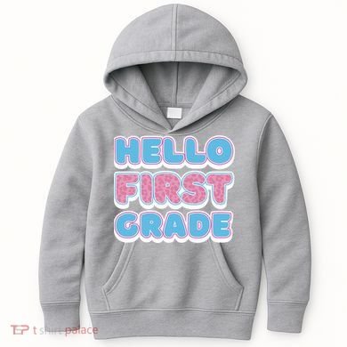 Hello First Grade Back To School Kids Hoodie