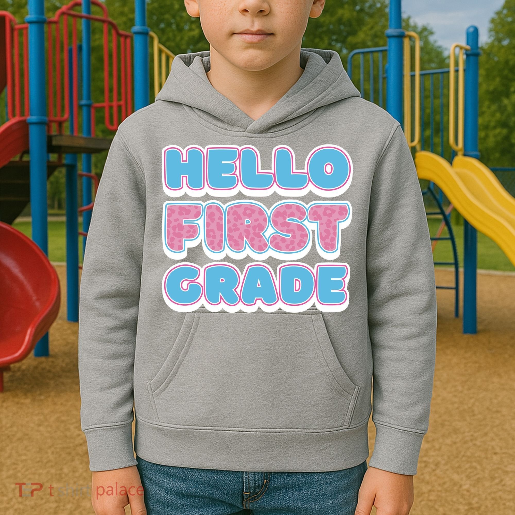 Hello First Grade Back To School Kids Hoodie