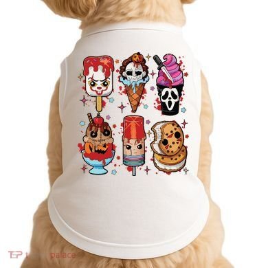 Horror Fan Gift Horror Ice Cream Dripping Ice Cream Doggie Tank