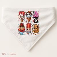 Horror Fan Gift Horror Ice Cream Dripping Ice Cream USA-Made Doggie Bandana thumb 0