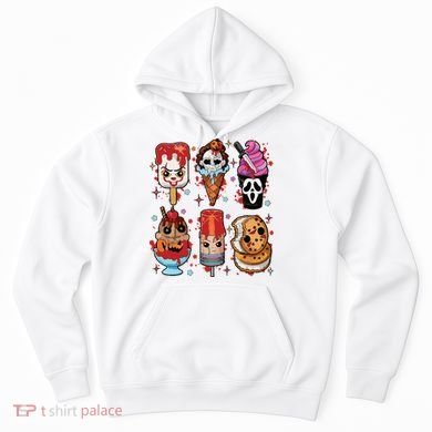 Horror Fan Gift Horror Ice Cream Dripping Ice Cream Hoodie