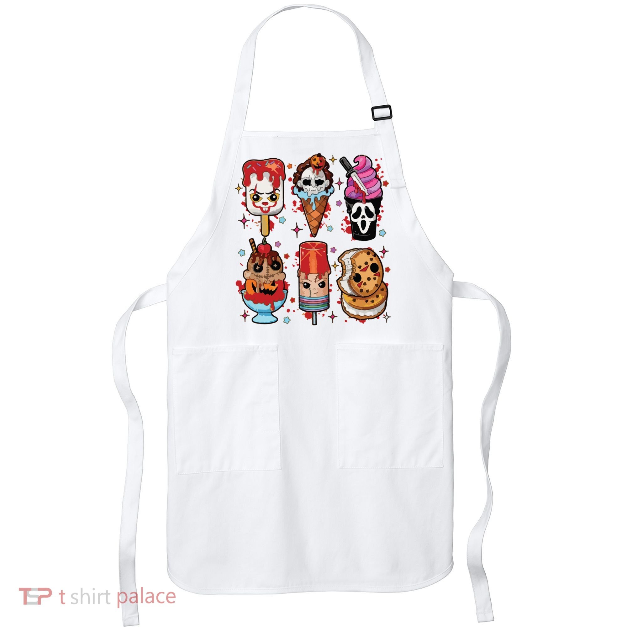 Horror Fan Gift Horror Ice Cream Dripping Ice Cream Apron