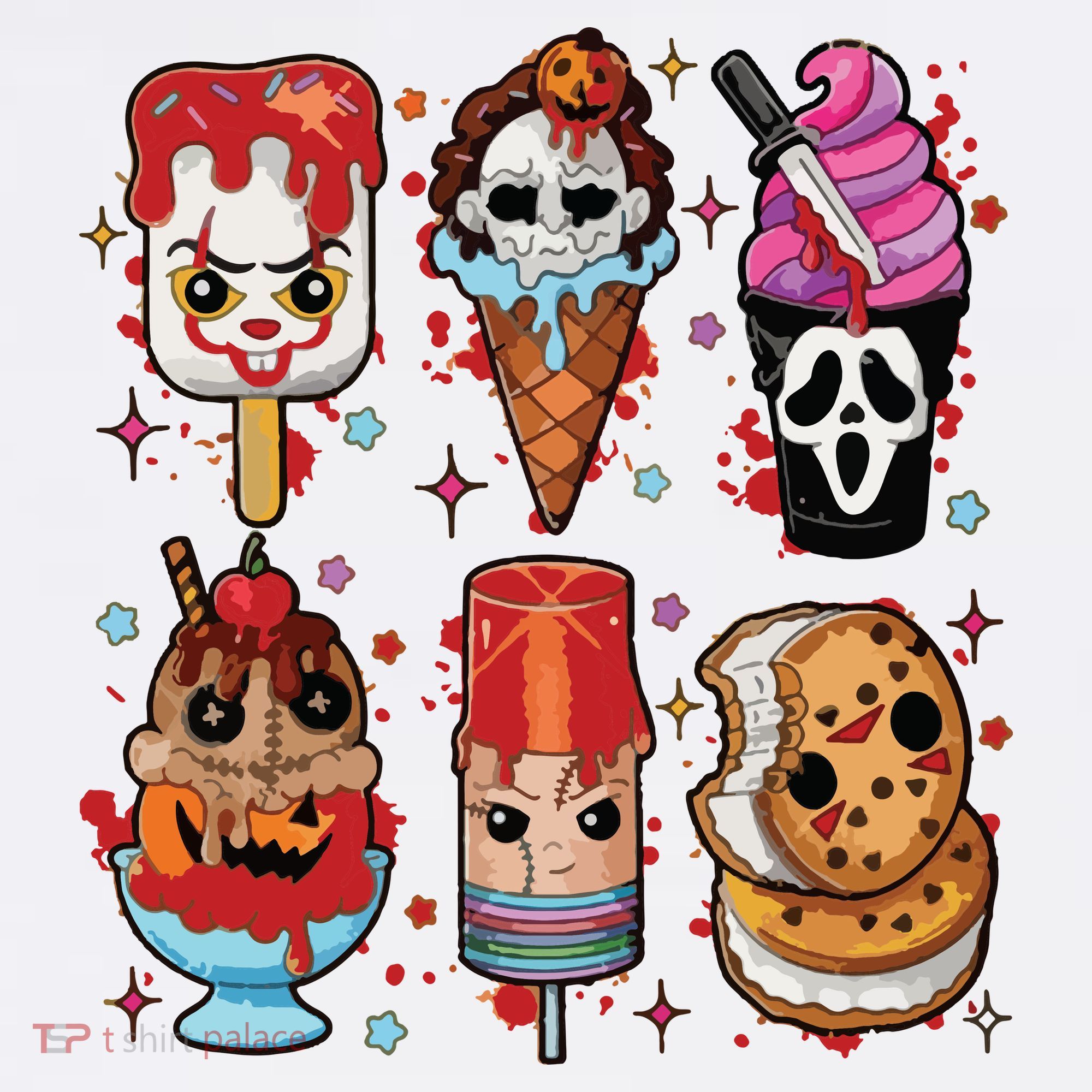 Horror Fan Gift Horror Ice Cream Dripping Ice Cream Apron