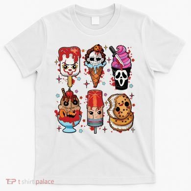 Horror Fan Gift Horror Ice Cream Dripping Ice Cream T-Shirt