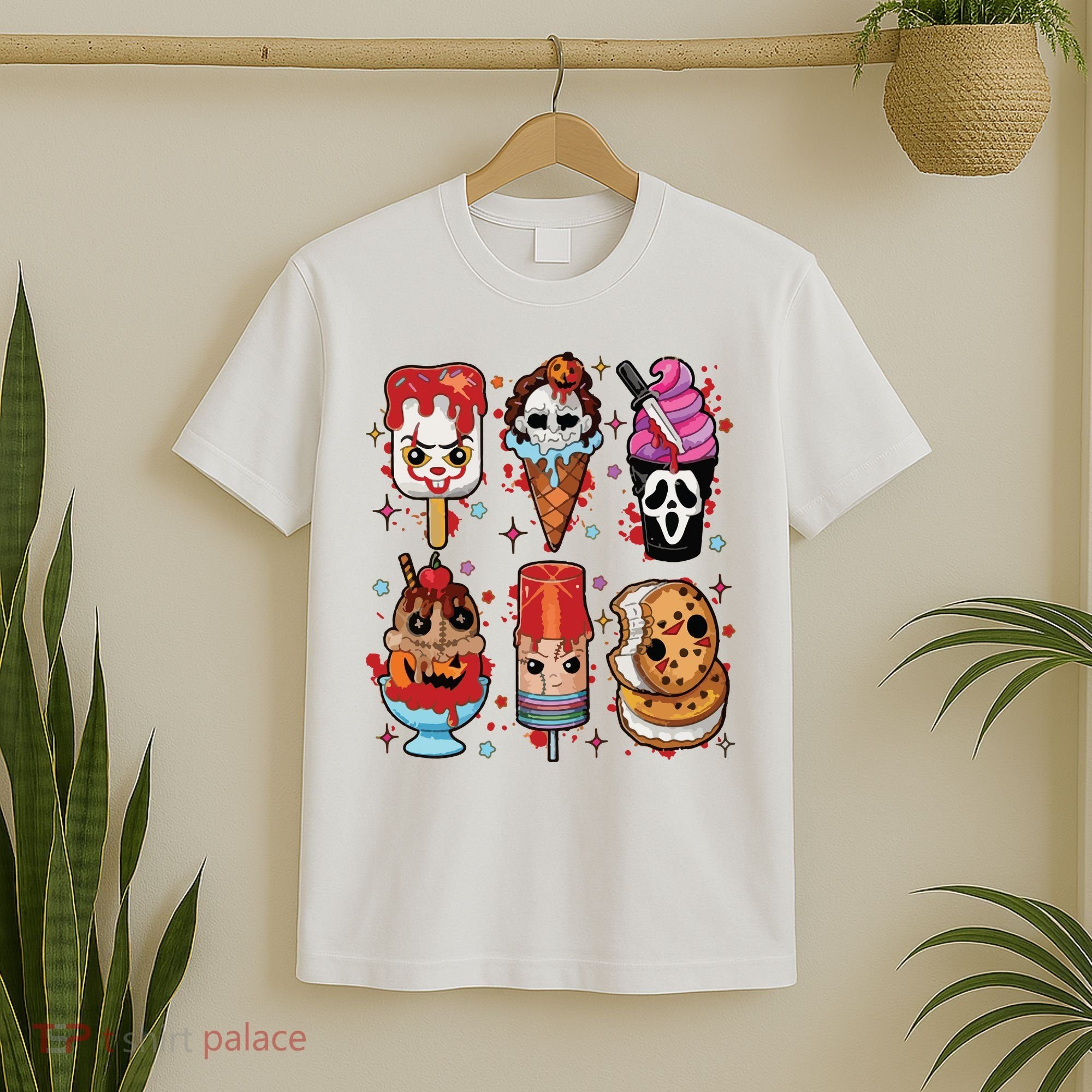 Horror Fan Gift Horror Ice Cream Dripping Ice Cream T-Shirt