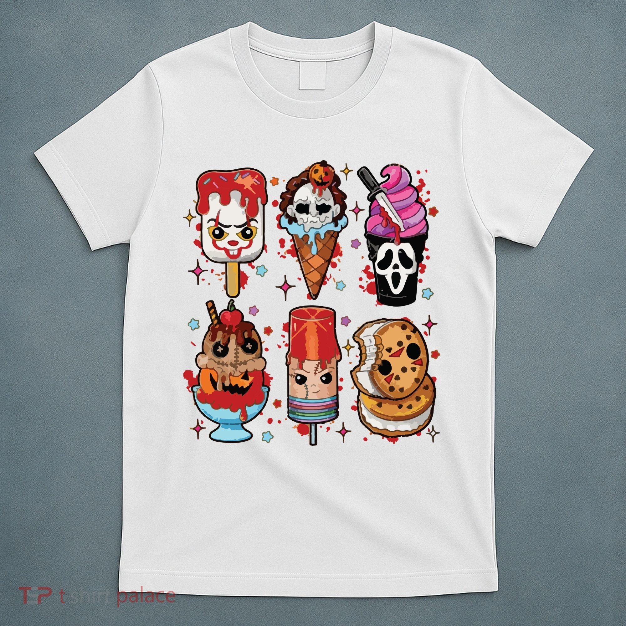 Horror Fan Gift Horror Ice Cream Dripping Ice Cream T-Shirt
