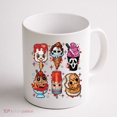Horror Fan Gift Horror Ice Cream Dripping Ice Cream Coffee Mug back