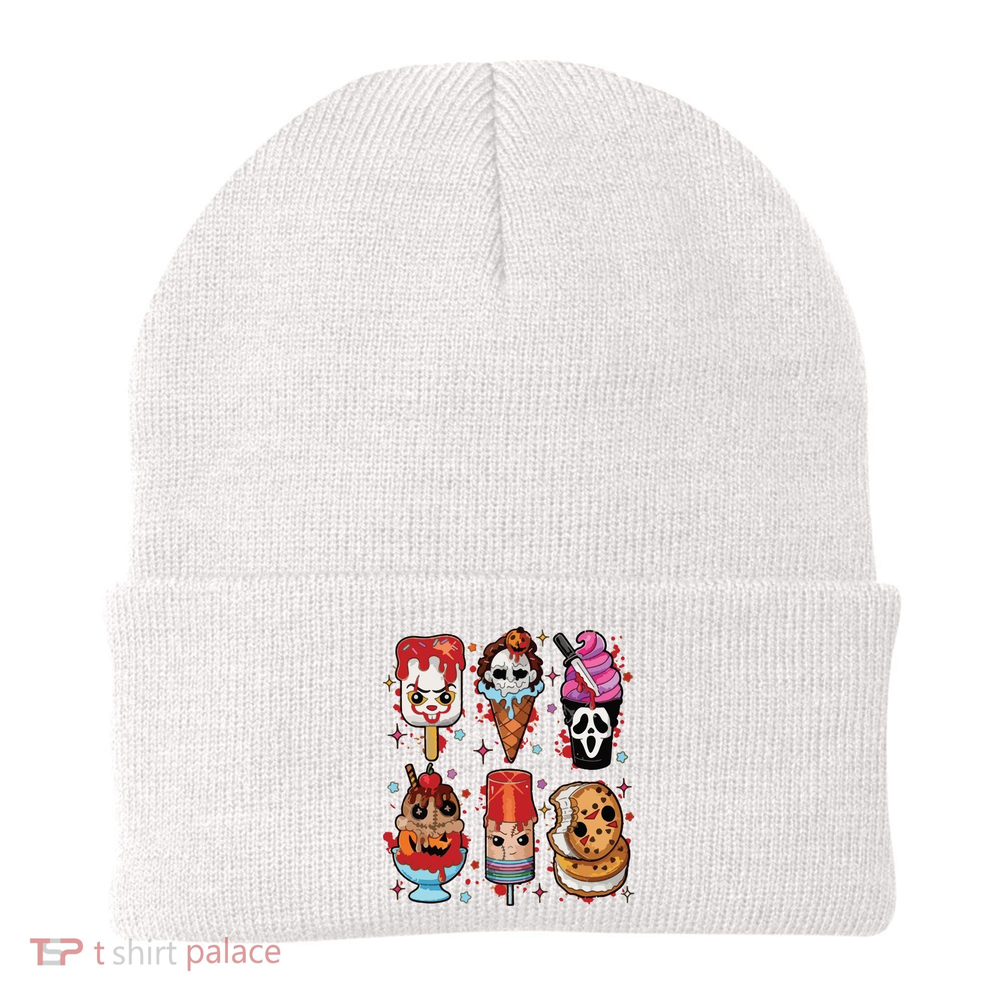 Horror Fan Gift Horror Ice Cream Dripping Ice Cream Beanie