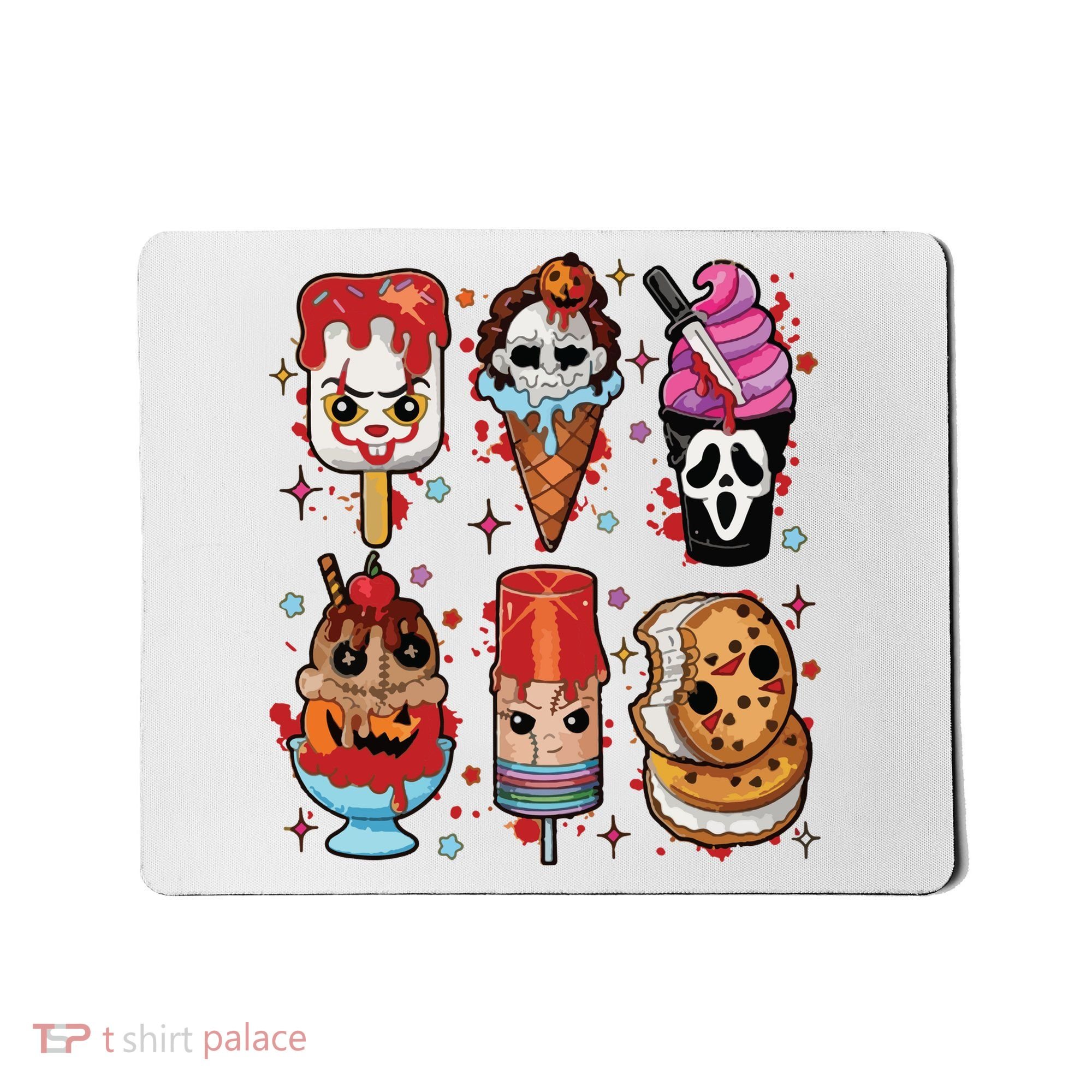 Horror Fan Gift Horror Ice Cream Dripping Ice Cream Mousepad