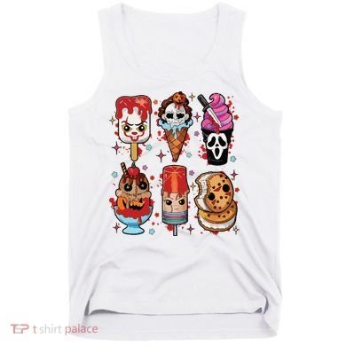 Horror Fan Gift Horror Ice Cream Dripping Ice Cream Tank Top