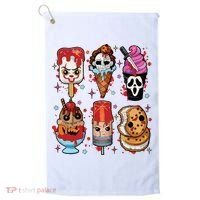 Horror Fan Gift Horror Ice Cream Dripping Ice Cream Golf Towel thumb 0