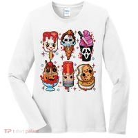 Horror Fan Gift Horror Ice Cream Dripping Ice Cream Women's Long Sleeve Shirt thumb 0