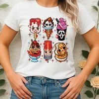Horror Fan Gift Horror Ice Cream Dripping Ice Cream Women's T-Shirt thumb 2