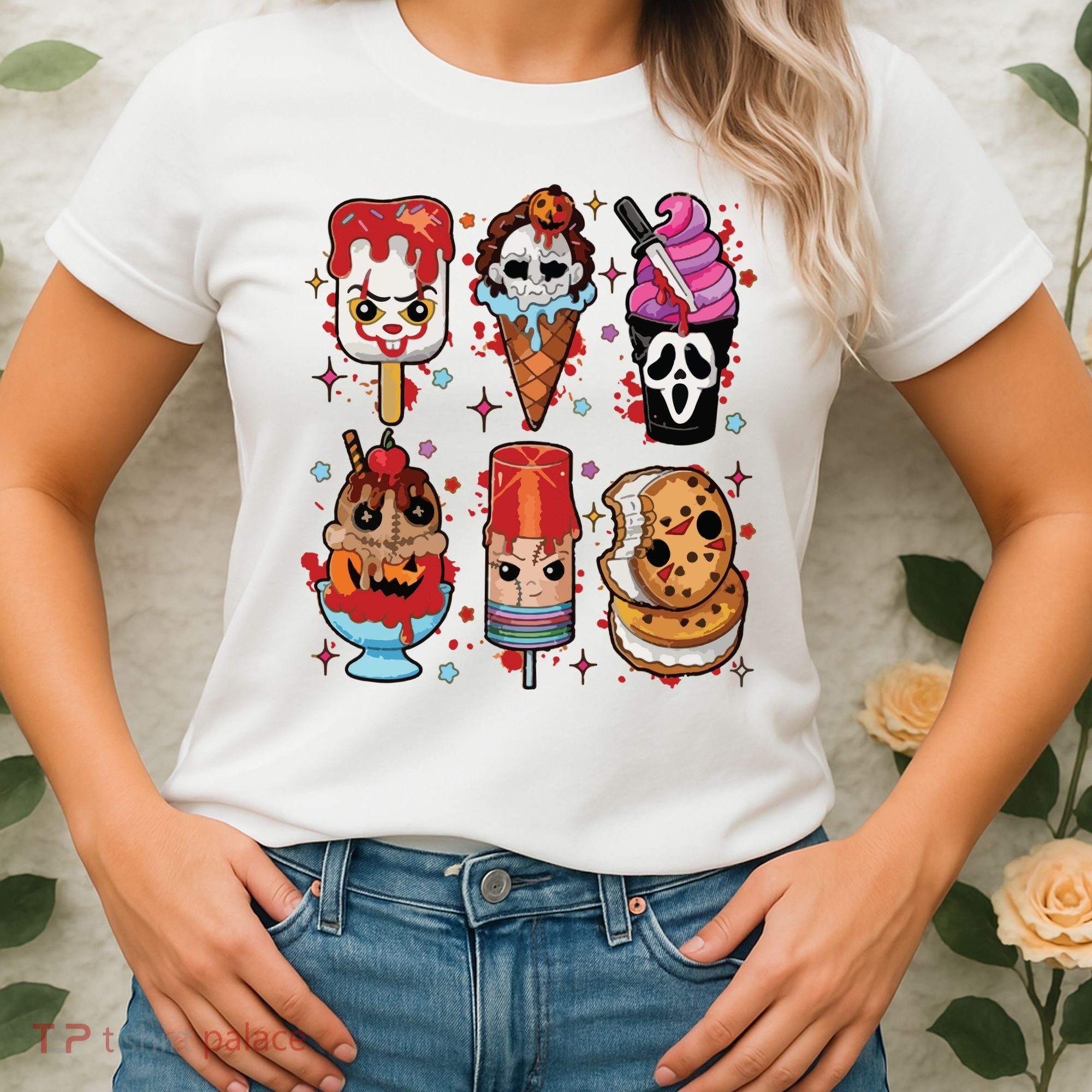 Horror Fan Gift Horror Ice Cream Dripping Ice Cream Women's T-Shirt