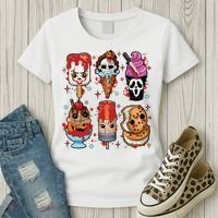 Horror Fan Gift Horror Ice Cream Dripping Ice Cream Women's T-Shirt thumb 3