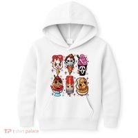 Horror Fan Gift Horror Ice Cream Dripping Ice Cream Kids Hoodie thumb 0