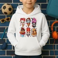 Horror Fan Gift Horror Ice Cream Dripping Ice Cream Kids Hoodie thumb 2