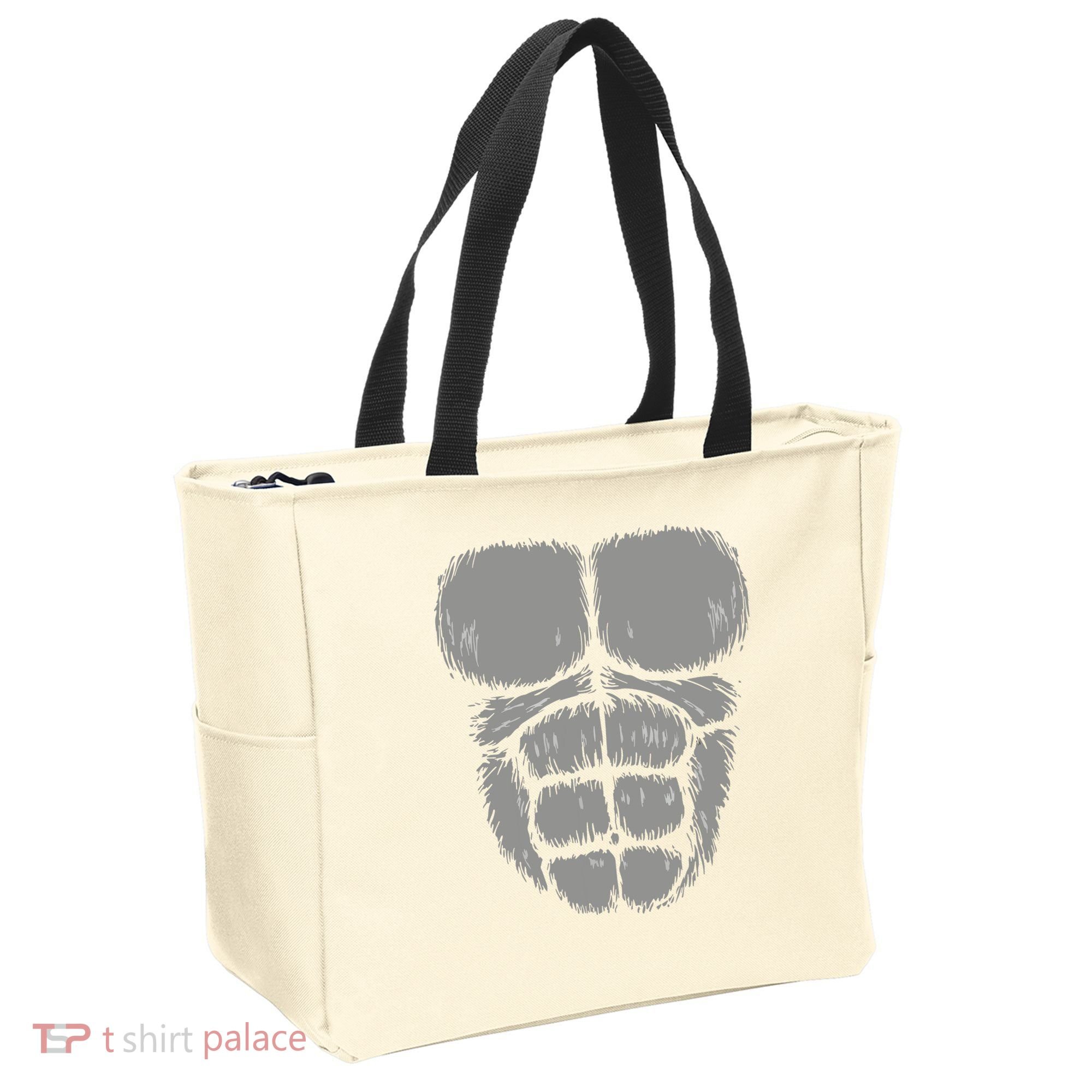Halloween Funny Gorilla Monkey Belly Chest Costume Tote Bag
