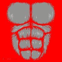 Halloween Funny Gorilla Monkey Belly Chest Costume Santa Hat thumb 1