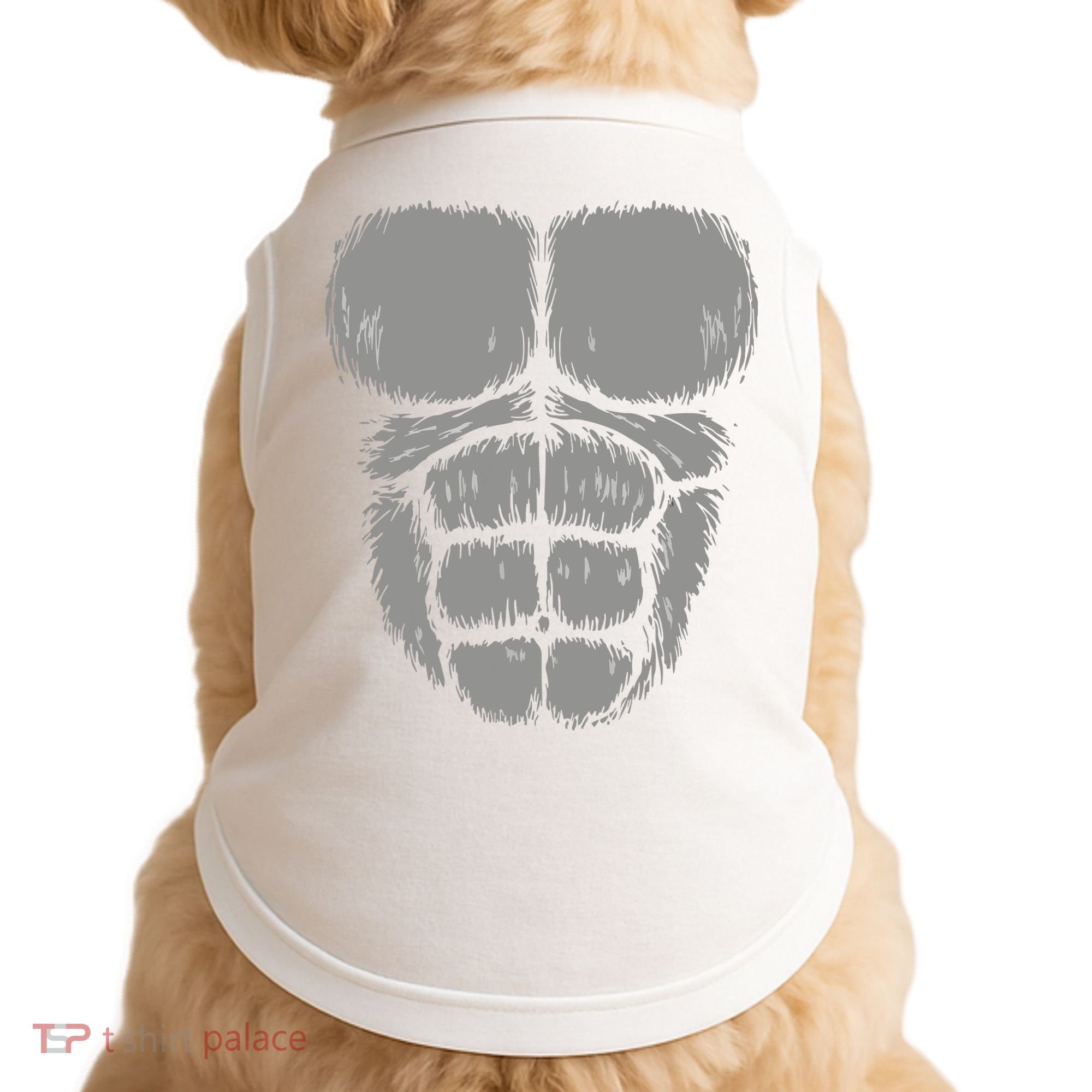 Halloween Funny Gorilla Monkey Belly Chest Costume Doggie Tank