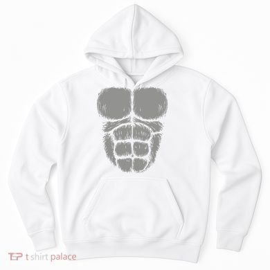 Halloween Funny Gorilla Monkey Belly Chest Costume Hoodie