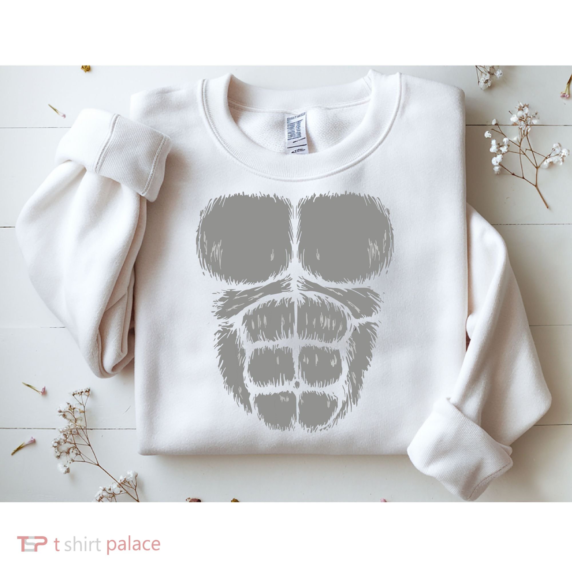 Halloween Funny Gorilla Monkey Belly Chest Costume Sweatshirt