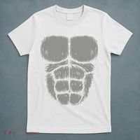 Halloween Funny Gorilla Monkey Belly Chest Costume T-Shirt thumb 5