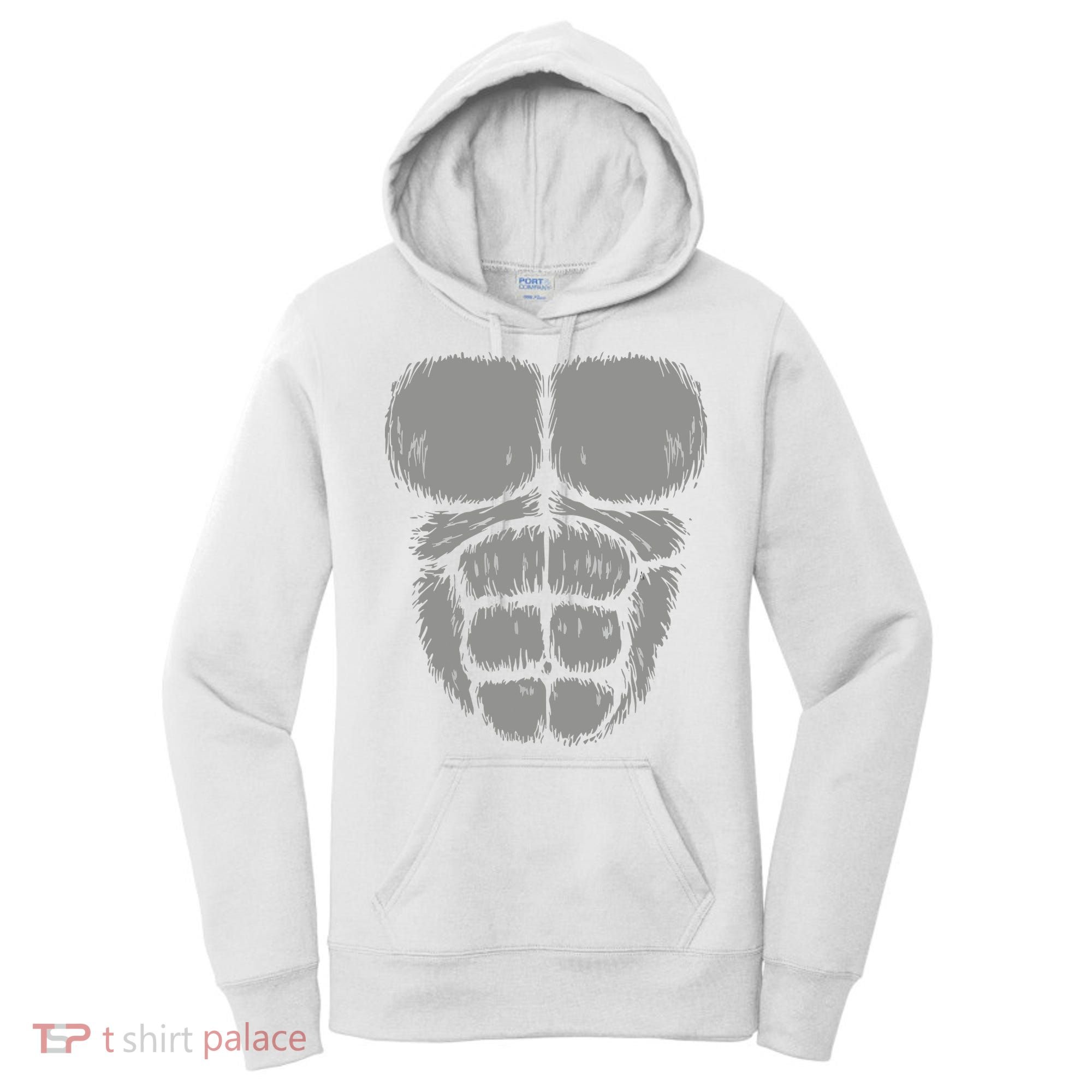 Halloween Funny Gorilla Monkey Belly Chest Costume Women's Hoodie