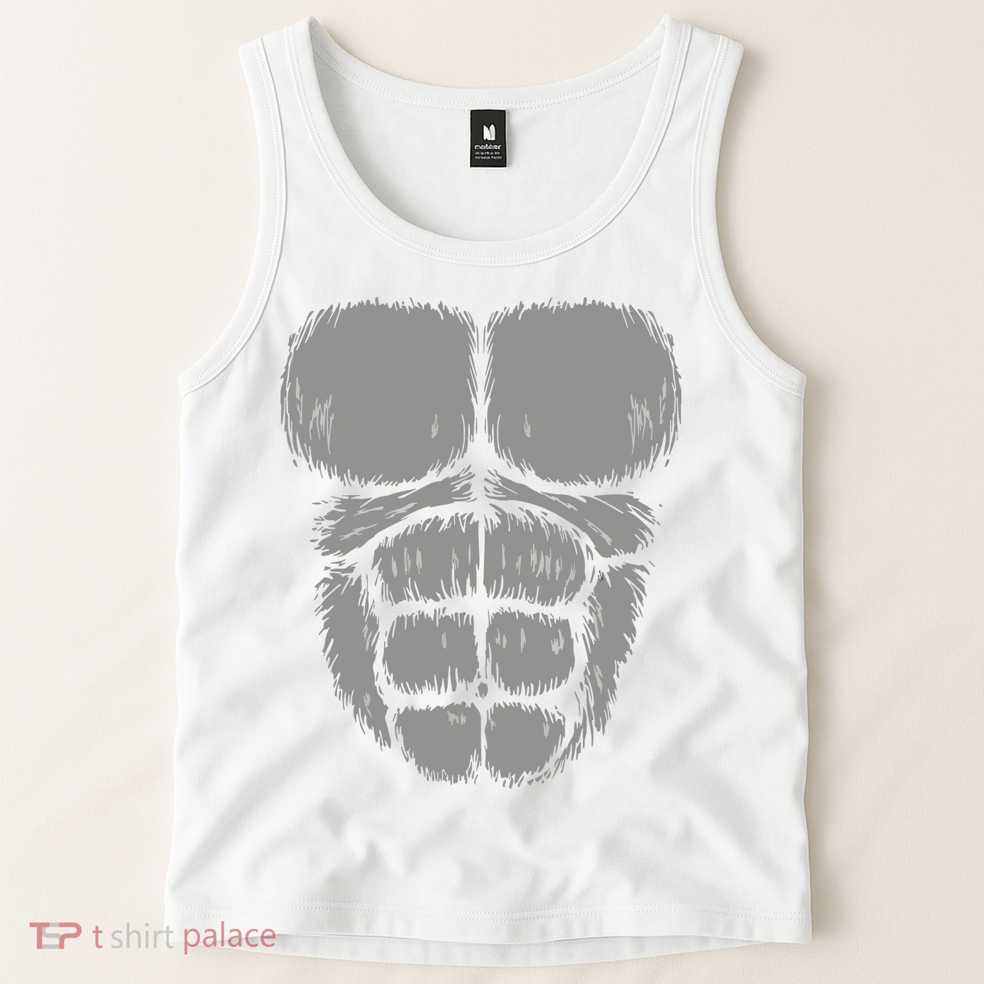 Halloween Funny Gorilla Monkey Belly Chest Costume Tank Top