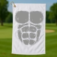Halloween Funny Gorilla Monkey Belly Chest Costume Golf Towel thumb 1
