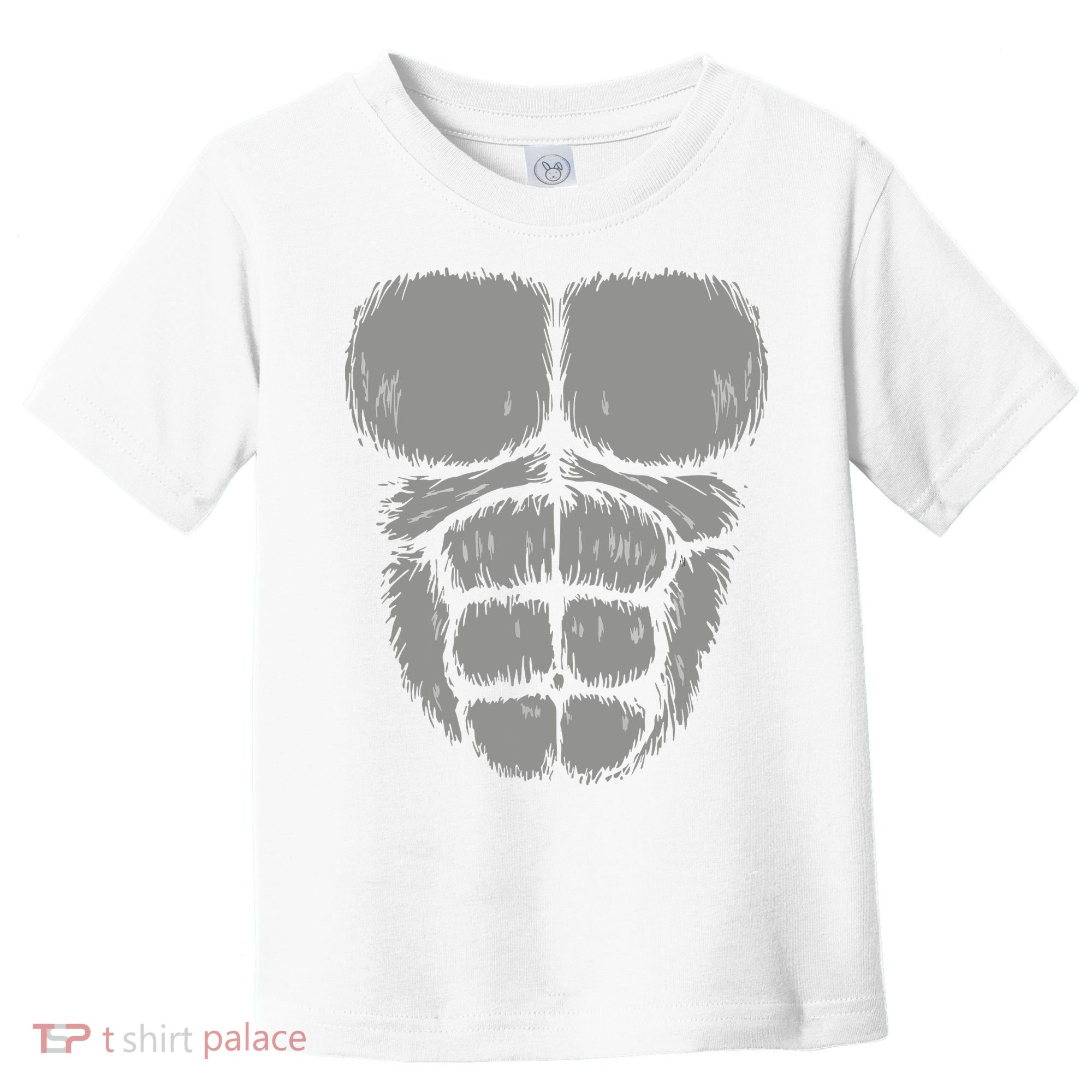 Halloween Funny Gorilla Monkey Belly Chest Costume Toddler T-Shirt
