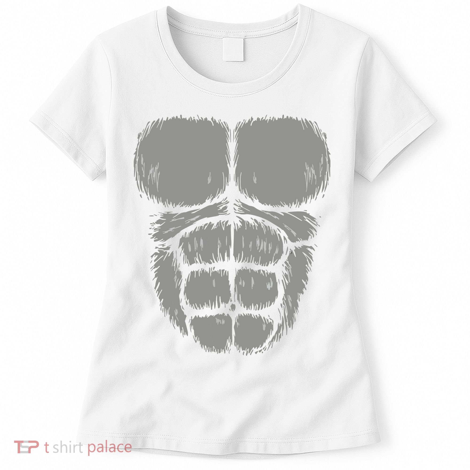 Halloween Funny Gorilla Monkey Belly Chest Costume Women's T-Shirt