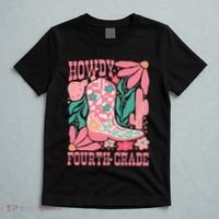 Howdy Fourth Grade Western 4th Grade Teacher Cowboy Cowgirl T-Shirt thumb 5