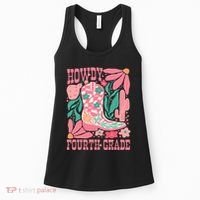 Howdy Fourth Grade Western 4th Grade Teacher Cowboy Cowgirl Women's Tank Top thumb 0