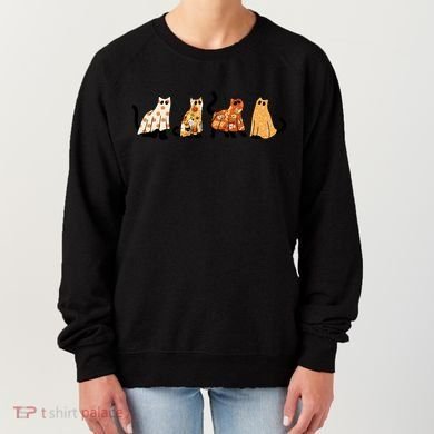 Halloween Funny Ghost Cat Lover Scary Spooky Women's Sweatshirt