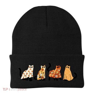 Halloween Funny Ghost Cat Lover Scary Spooky Beanie