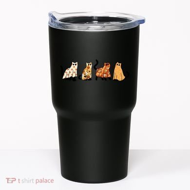 Halloween Funny Ghost Cat Lover Scary Spooky Tumbler