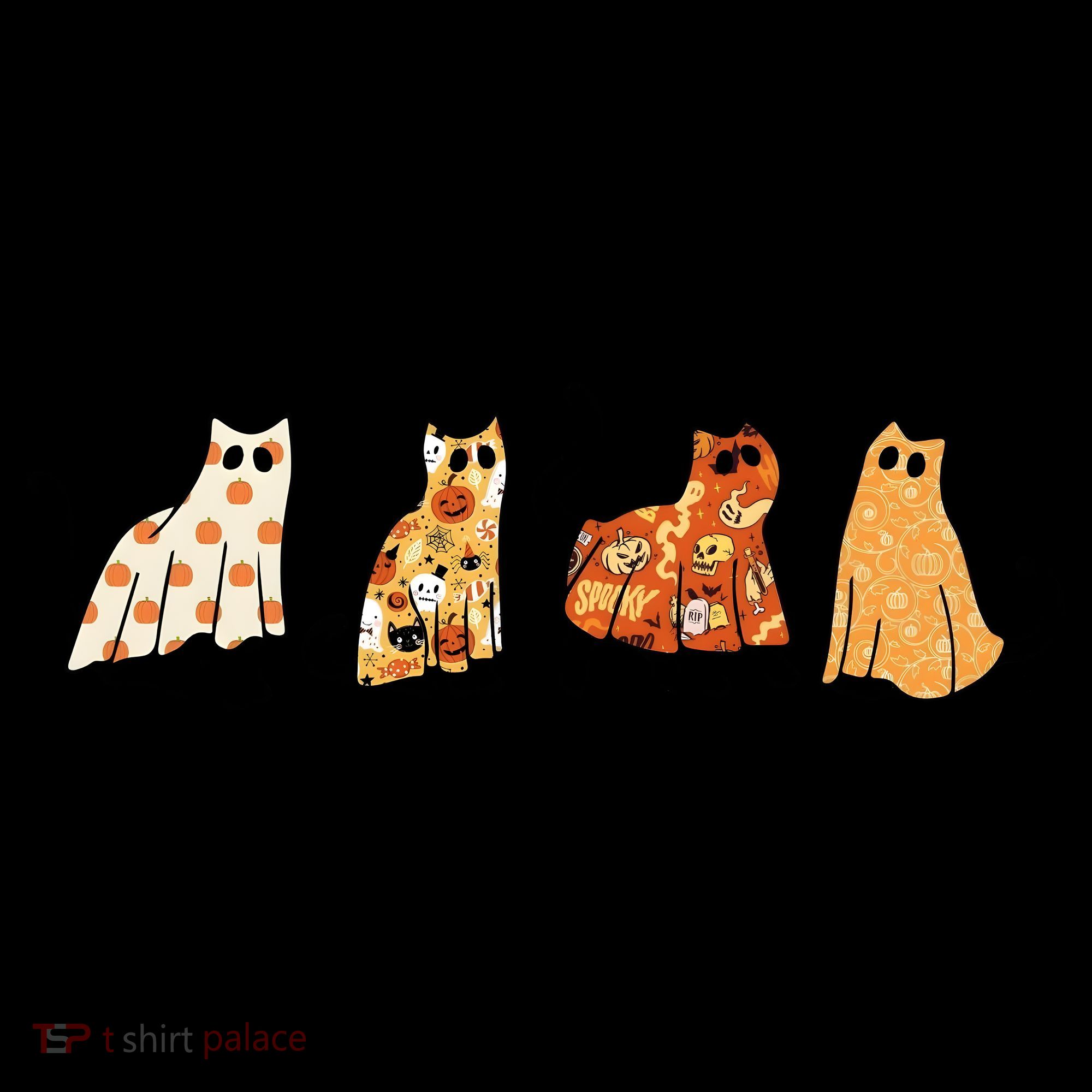 Halloween Funny Ghost Cat Lover Scary Spooky Women's Tank Top