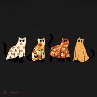 Halloween Funny Ghost Cat Lover Scary Spooky Tank Top thumb 6