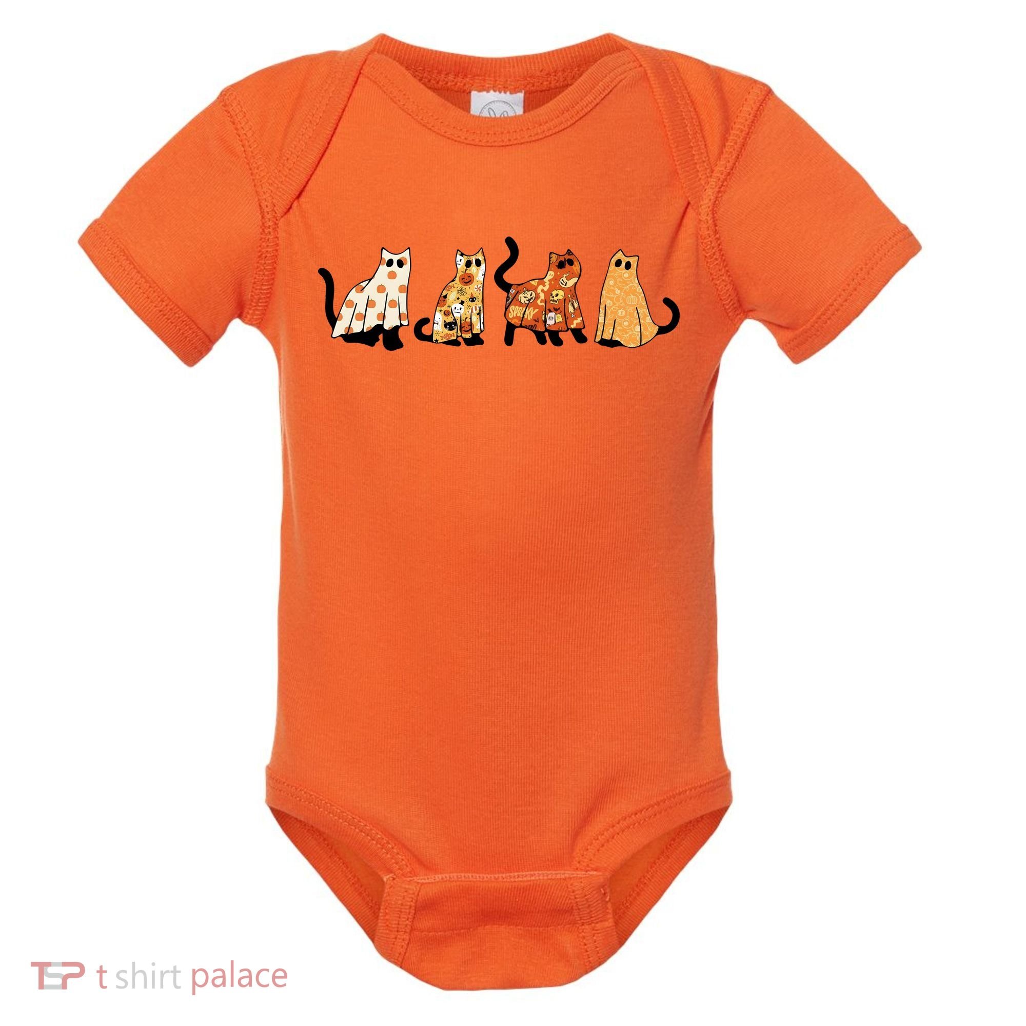 Halloween Funny Ghost Cat Lover Scary Spooky Baby Bodysuit