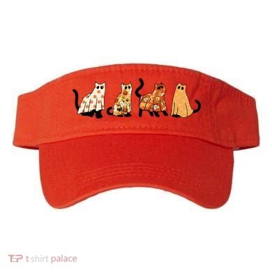 Halloween Funny Ghost Cat Lover Scary Spooky Visor