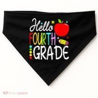 Hello Fourth Grade Team 4th Grade Back To School Teacher USA-Made Doggie Bandana thumb 0