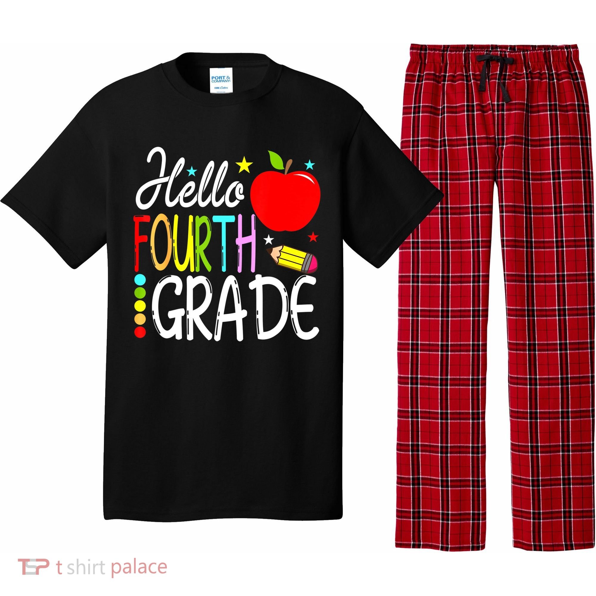 Hello Fourth Grade Team 4th Grade Back To School Teacher Pajama Set