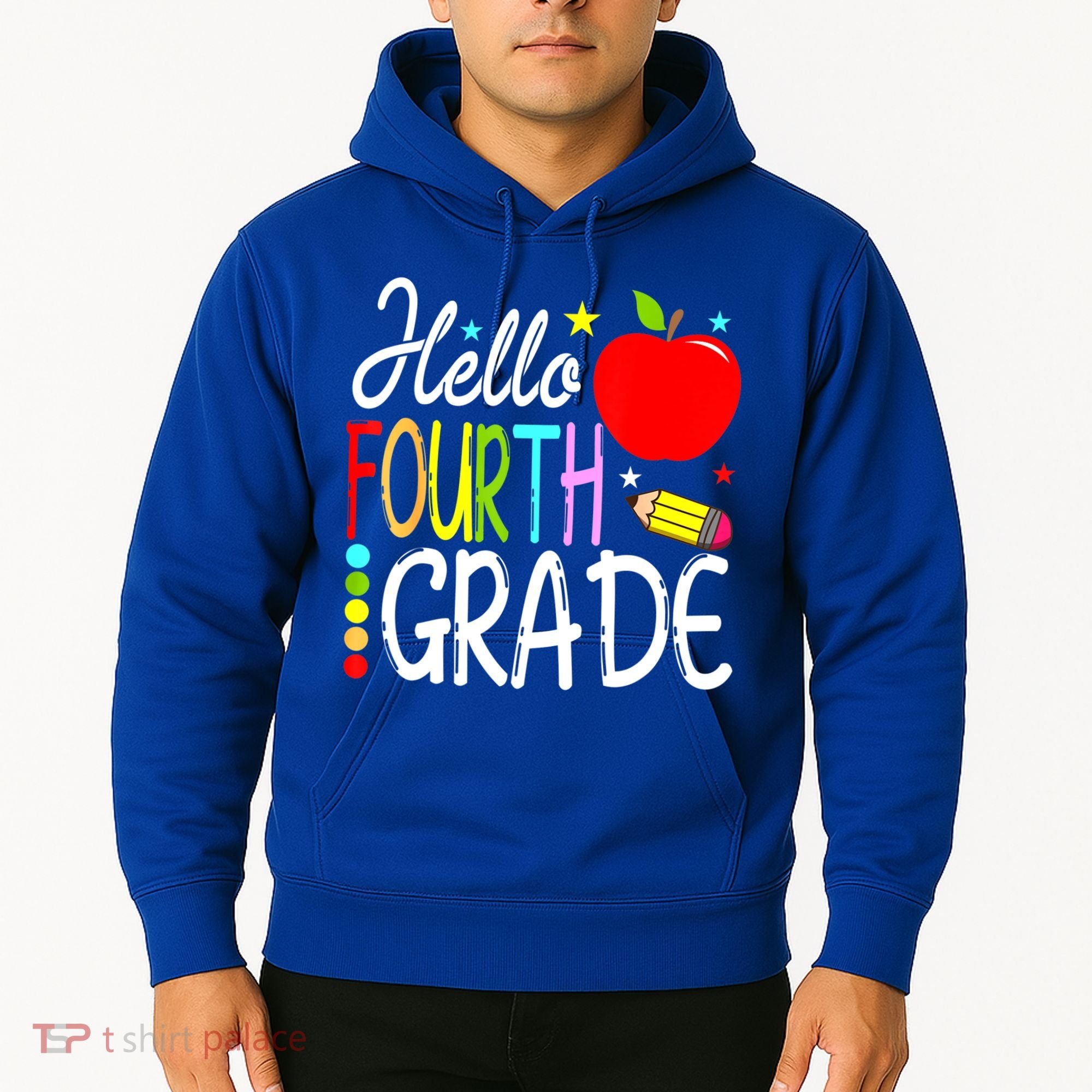 Hello Fourth Grade Team 4th Grade Back To School Teacher Hoodie
