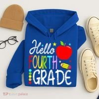 Hello Fourth Grade Team 4th Grade Back To School Teacher Hoodie thumb 4